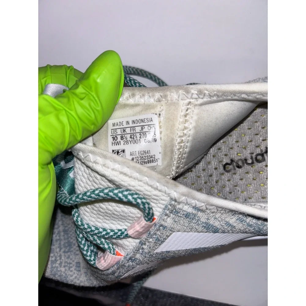 Adidas Kaptir X Running Shoes Womens 10 Gray 3-Stripes Upper Knit Lace Up EG2641